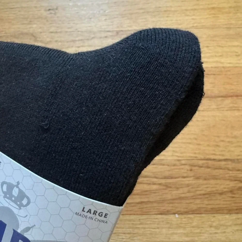Bombas Black Socks Size Large NWT Gray Stripe Queen Bee Minimalist Classic‎